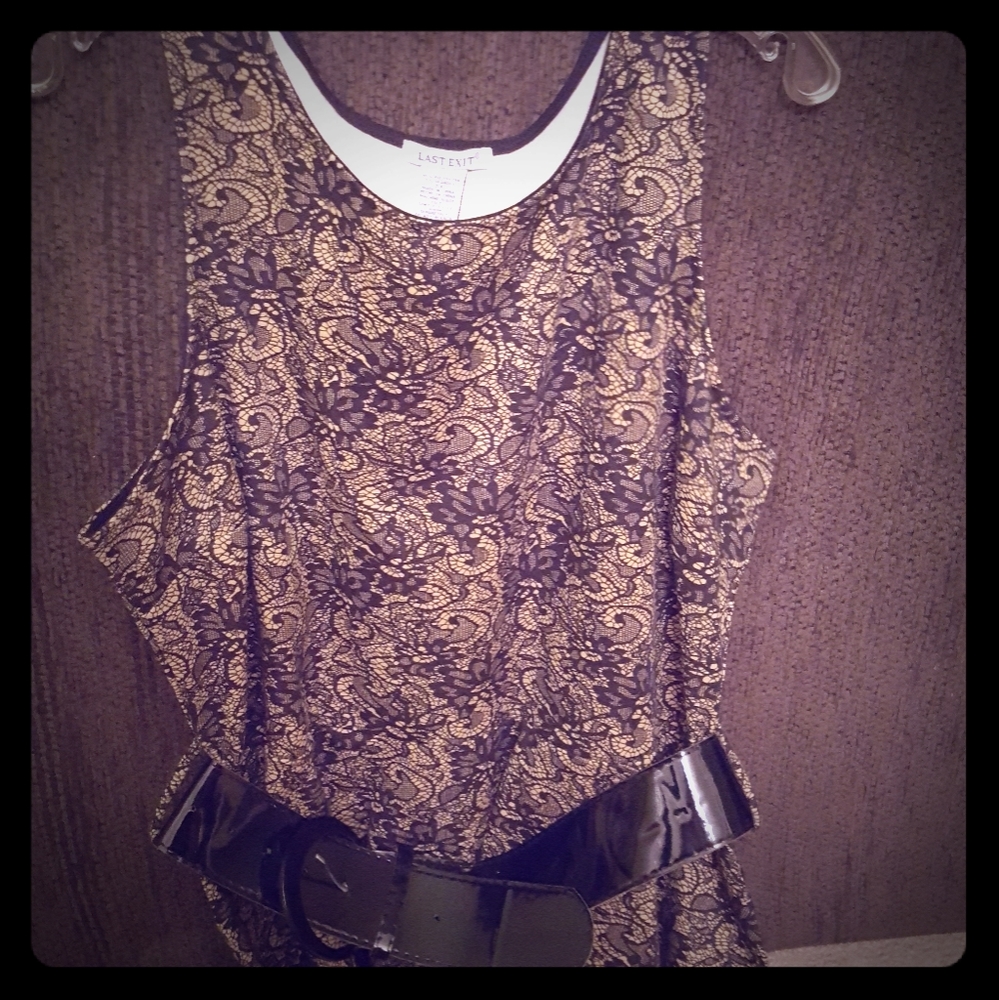 Skater Lace-Print Dress